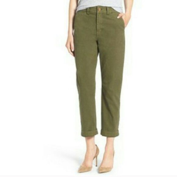 NYDJ ALINA Convertible Ankle Lift Tuck Denim Olive Green Skinny Jeans High Rise - Picture 8 of 8